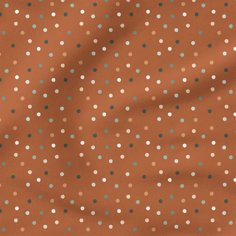 Snowball (Spice) | Stripes and Shapes, Holiday Fabric Design | Hufton Studio